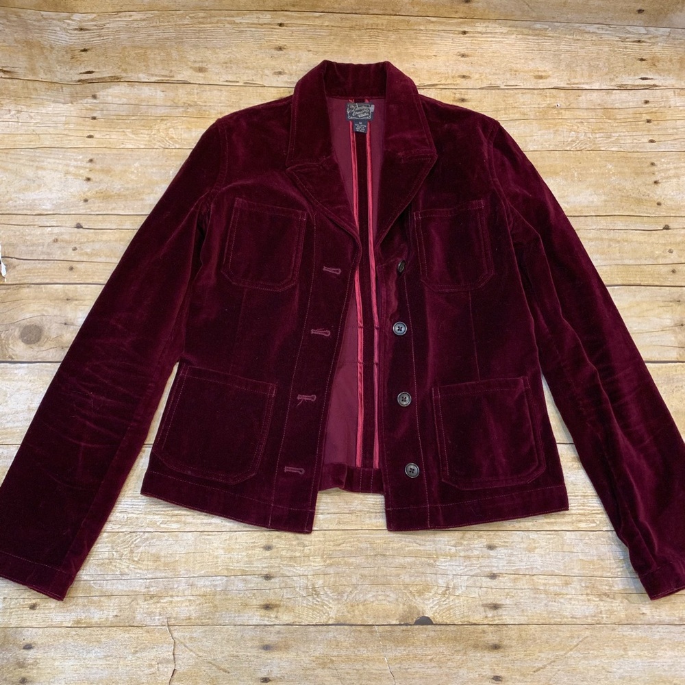 Lucky Brand Maroon velvet Jacket